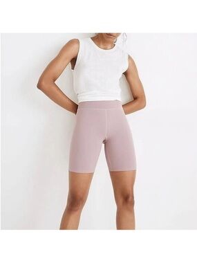 Madewell Form High-Rise 7" Biker Shorts in Smoky Lilac Size XS MWL